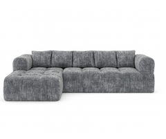 Modern Low-Profile Sectional Sofa Grey – Premium Fabric, Deep Cushioning