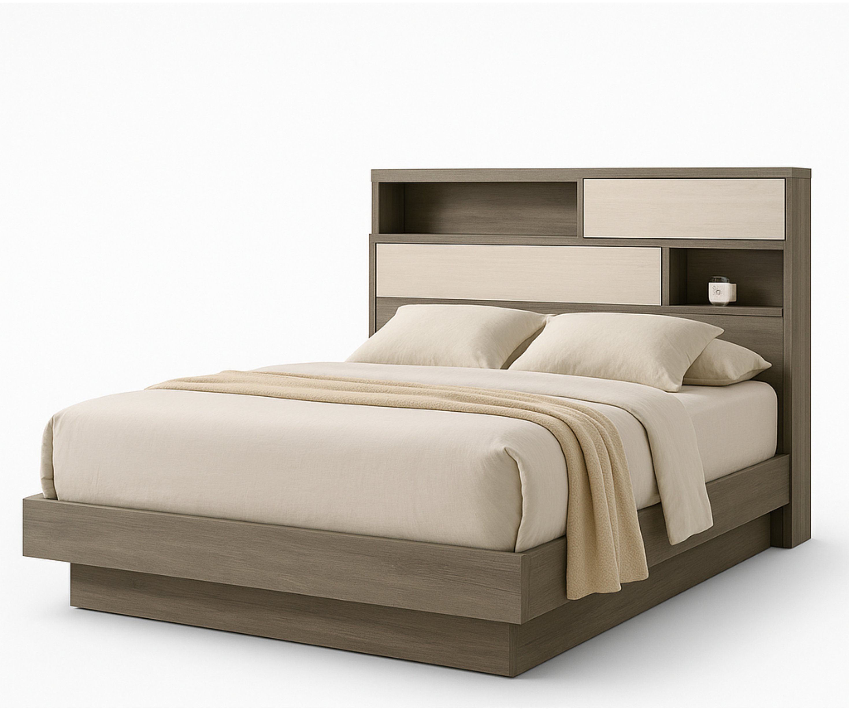 Amiri 8-Piece Queen Bedroom Set – Natural Grey Wood Finish
