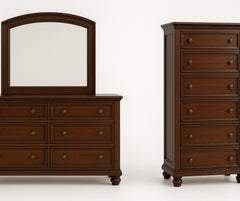 Kasey Solid Wood Bedroom Set – Dark Walnut