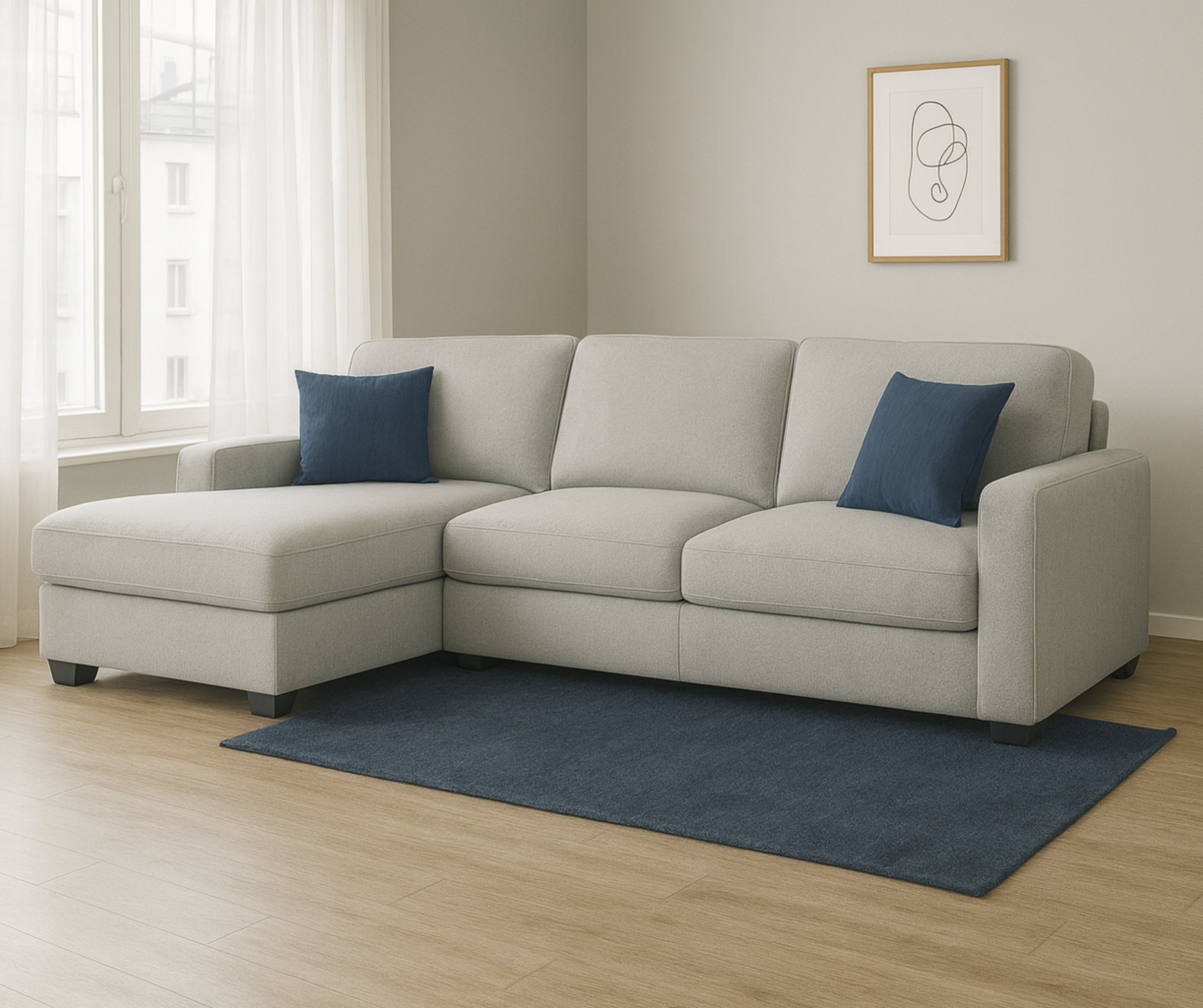 Amaya Reversible Sectional – Sandish Grey