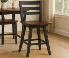 Artega Counter Stools (Set of 2) – Two-Tone Finish with 180° Swivel
